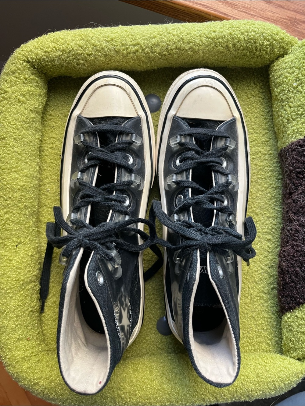 Black High-Top Kim Jones x Converse with Clear Paneling